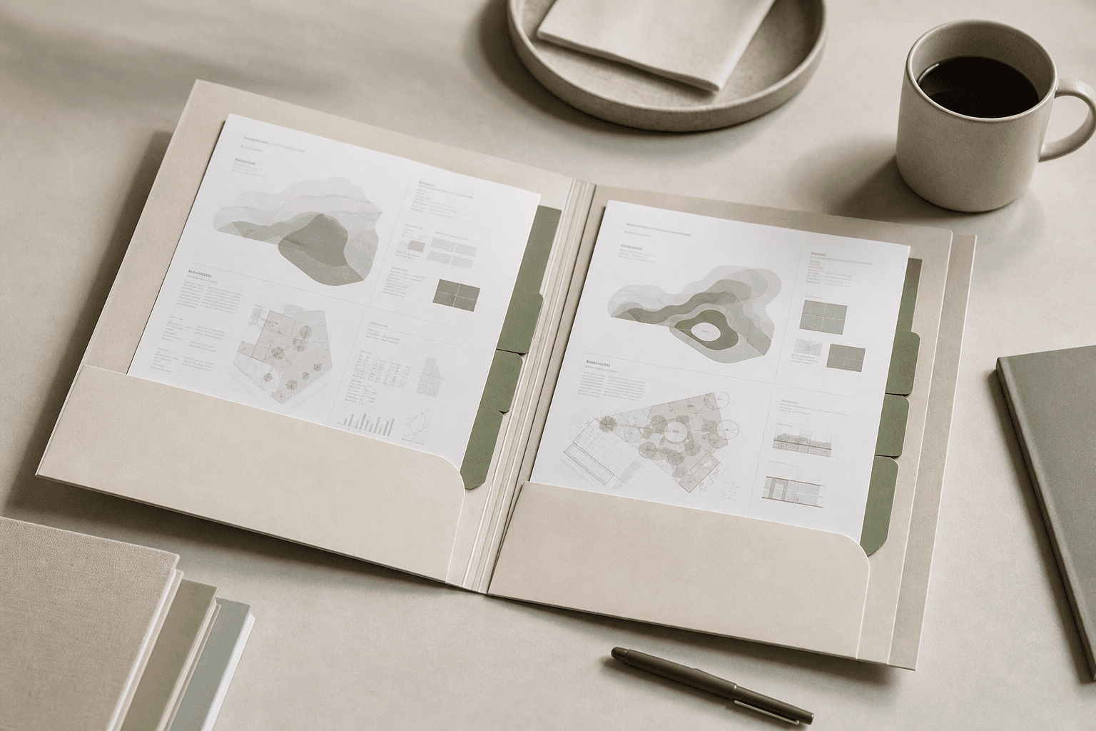 Student progress portfolio with organized sheets
